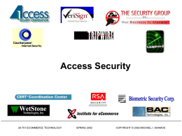 Access Security - Carnegie Mellon University