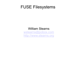 FUSE Filesystems - Bill Stearns' web site