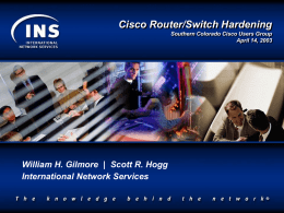 Cisco Router Hardening