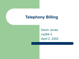 Telephony Billing