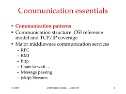 Comp 655 - Communications