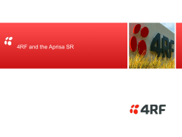4RF and the Aprisa SR - Smart Radio for Smart Radio Networks