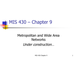 MIS 430 – Chapter 8 - Indiana State University