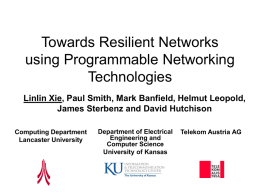 Towards Resilient Networks using Programmable Networking