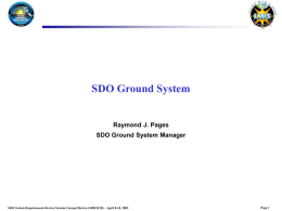 SDO Systems Retreat - Stanford University