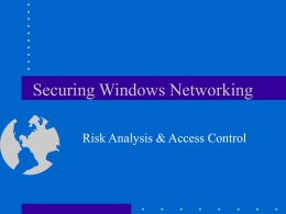 Securing Windows Networking