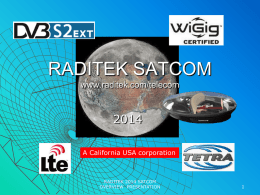 RADITEK Telecom www.raditek/telecom
