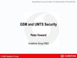 GSM Features and Security