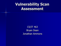 Vulnerability Scan Assessment