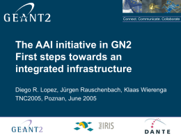 The AAI initiative in GN2 First steps towards an