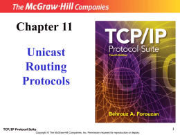 Unicast Routing Protocols (RIP, OSPF, and BGP)