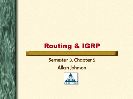 Routing & IGRP