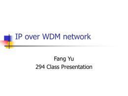 IP over WDM network
