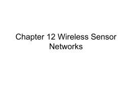 Chapter 12 Wireless Sensor Networks - CEG