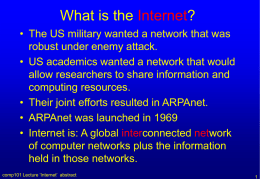 The Internet and the Information Highway