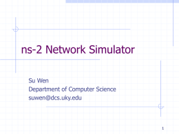 ns-2 tutorial for IEC'00 workshop