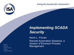 Implementing SCADA Security