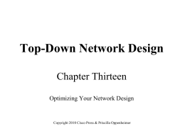 Chapter 13 - Top-Down Network Design
