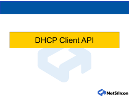 DHCP Client API - Digi International