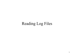 Reading Log Files - Lamar University