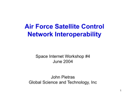 Air Force Satellite Control Network Interoperability