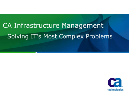 CA Infrastructure Management FY11