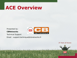 ACE Overview - CB Networks