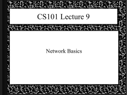 CS101 Lectures 18&19 - Sonoma State University