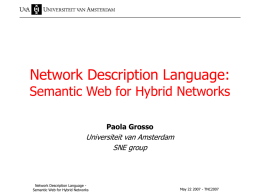Network Description Language Semantic Web for