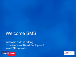 Welcome SMS - Erlang Programming Language
