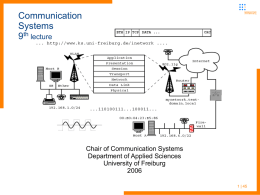 Communication Systems 9th lecture - Electures