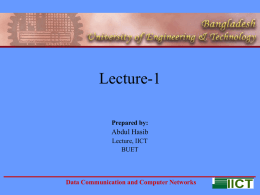 Lecture - Bangladesh University of Engineering and Technology