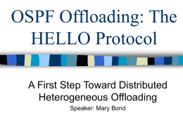 OSPF Offloading: The HELLO Protocol