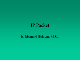 IP Packet - Gadjah Mada University