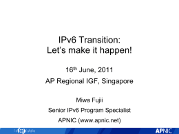 APNIC update