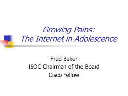 Growing Pains: The Internet in Adolescence
