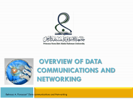 Overview of Data Communications and Networking