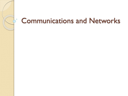 Communications and Networks - University of Nevada, Las Vegas