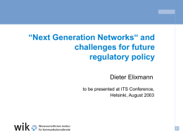 Next Generation Network“ and Challenges for future