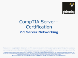 2.1 Server Networking