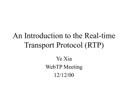An Introduction to RTP