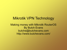 Mikrotik VPN Technology