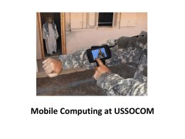 Mobile Computing at SOCOM