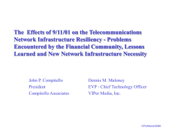 The Effects of 9/11/01 on the Telecommunications Network
