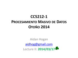 CC5212-1 Procesamiento Masivo de Datos 2014