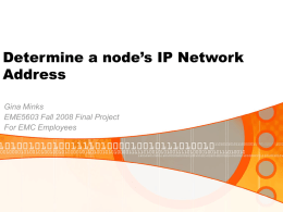 Determine a node’s IP Network