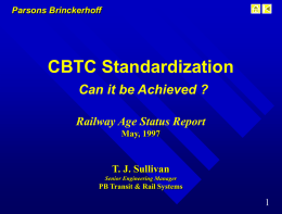 Communication Based Train Control - CBTC