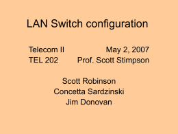 Cisco Switch configuration - North Shore Community College