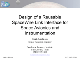 Design of a Reusable SpaceWire Link Interface for Space