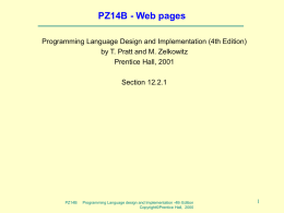 PZ14B - Web pages